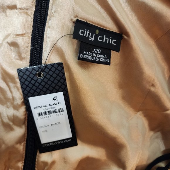 NWT City Chic Dress All Class FF Black L = 20 = 2X - Picture 5 of 5